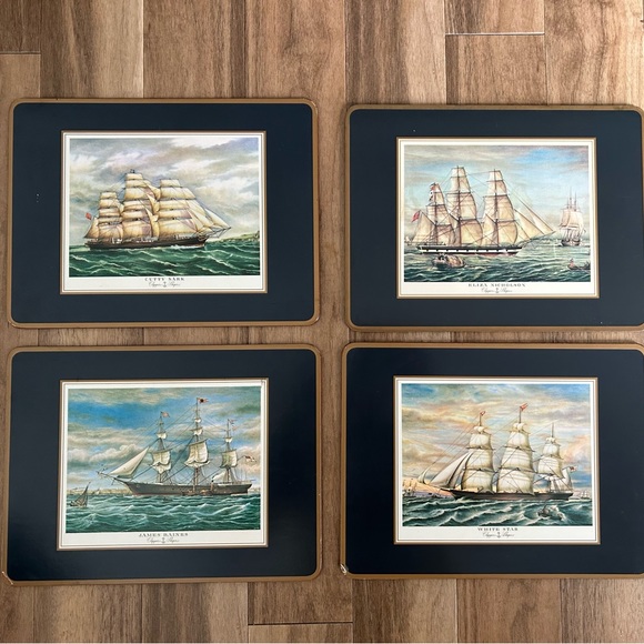 Vintage Pimpernel clipper ships placemats, set of 4, 12inch x 9 inch - Picture 1 of 6